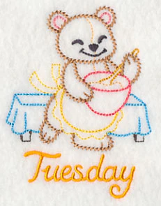 Teddy Bear Cooks on Tuesday (Vintage) - Image 2