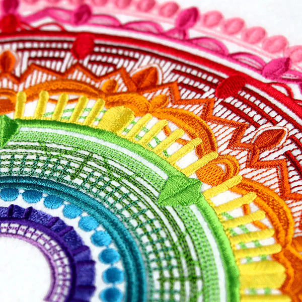 Texture and Rainbows Half Mandala - Image 8