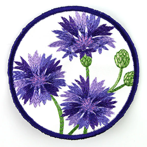 Textured Bachelor Button Coaster (In-the-Hoop) - Image 2