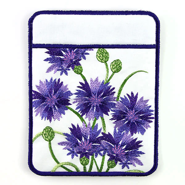Textured Bachelor Button Potholder (In-the-Hoop) - Image 2