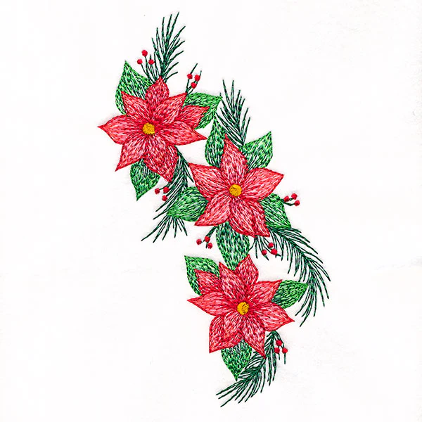 Textured Christmas Poinsettias Feature - Image 5
