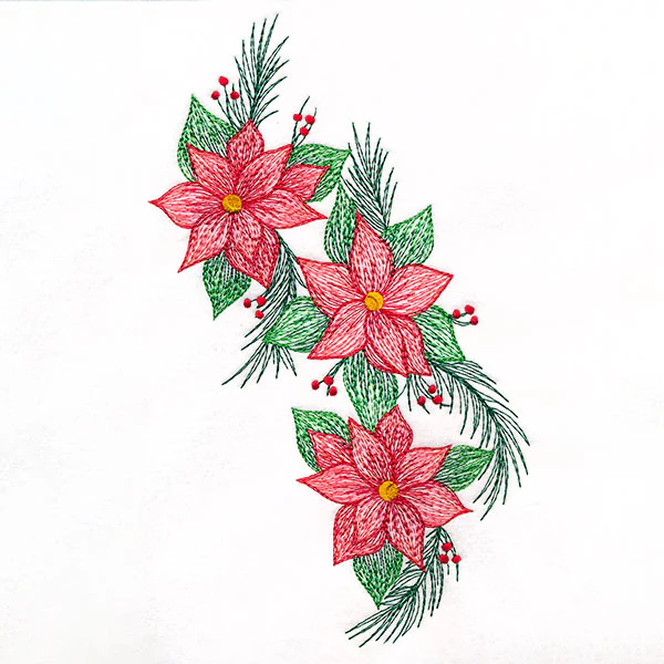 Textured Christmas Poinsettias Feature - Image 9