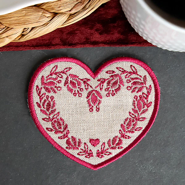 Textured Heart Coaster 3 (In-the-Hoop) - Image 4