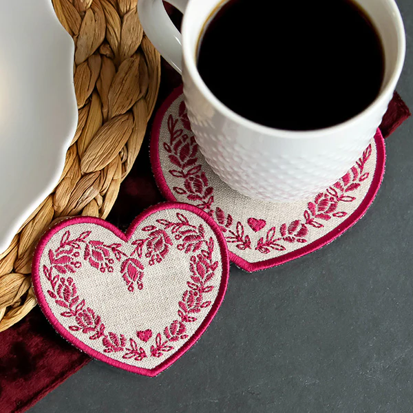Textured Heart Coaster 3 (In-the-Hoop) - Image 6