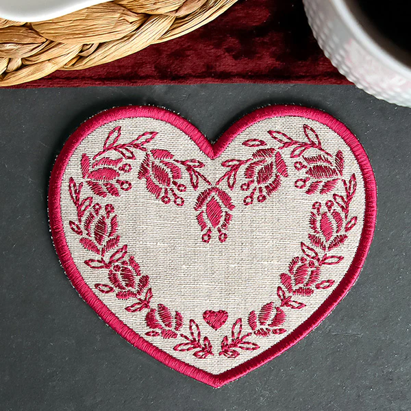 Textured Heart Coaster 3 (In-the-Hoop) - Image 8