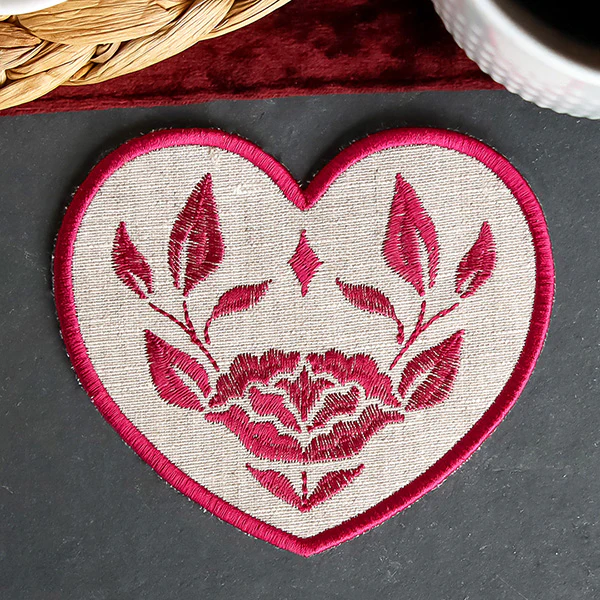 Textured Heart Coaster 4 (In-the-Hoop) - Image 5