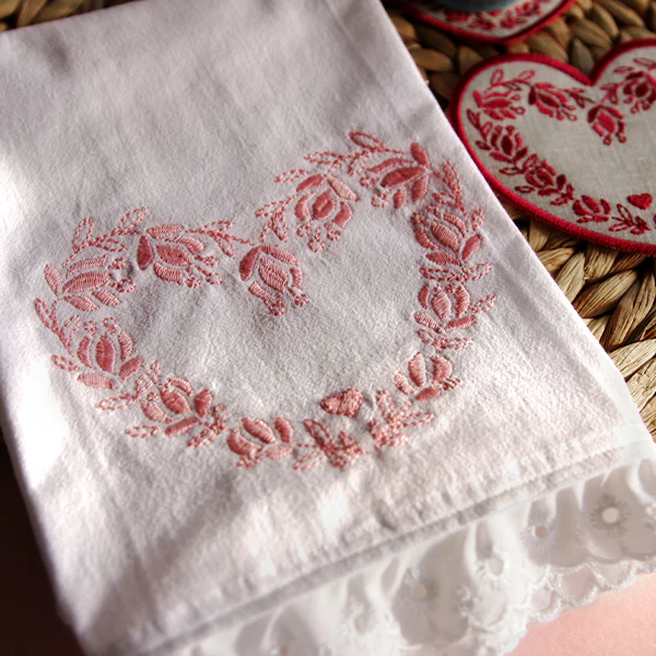 Textured Heart in Flowers - Image 14