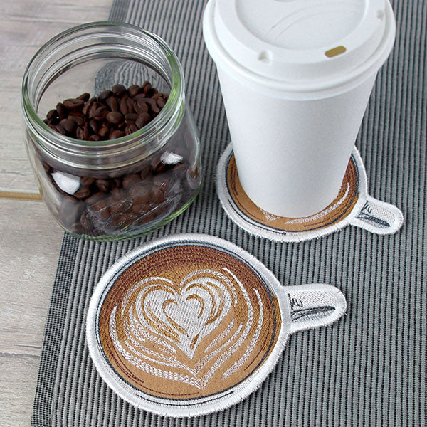 The Art of Latte Love Coaster (In-the-Hoop) - Image 5