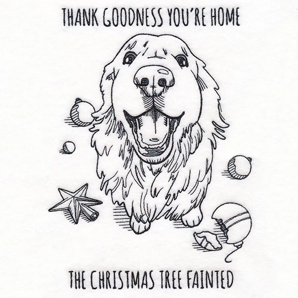 The Christmas Tree Fainted Golden Retriever - Image 2