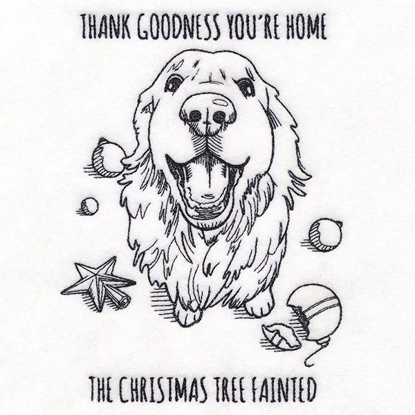 The Christmas Tree Fainted Golden Retriever - Image 3