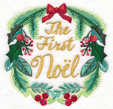 The First Noel Wreath in Watercolor - Image 3