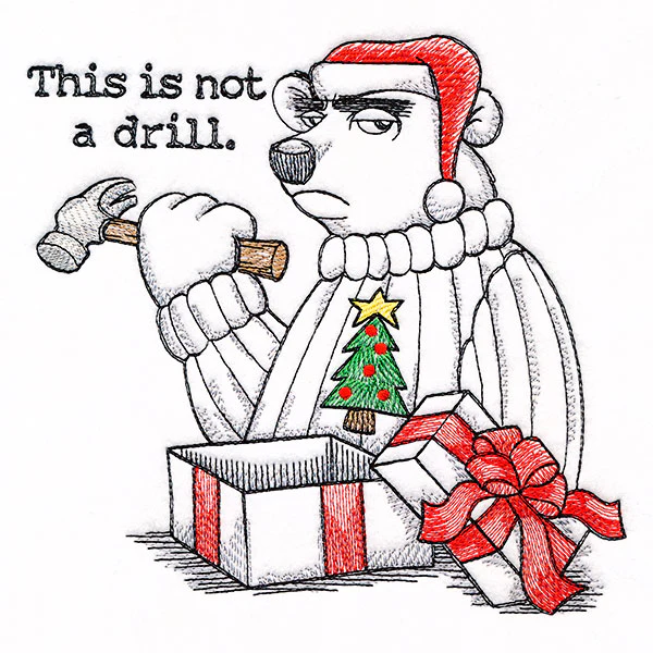 This is Not a Drill Christmas Polar Bear - Image 2
