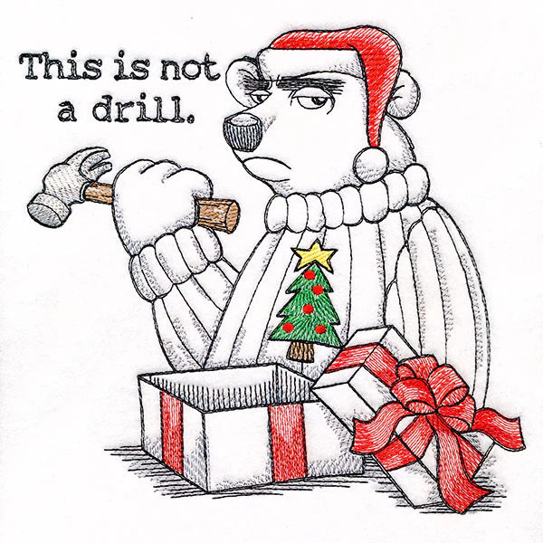 This is Not a Drill Christmas Polar Bear - Image 5
