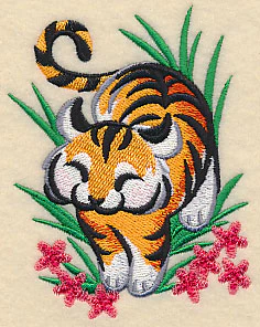Tiger in Asian Watercolor - Image 3