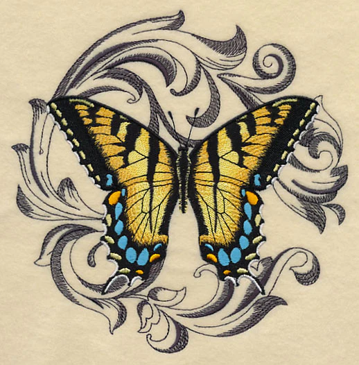 Tiger Swallowtail with Baroque Background - Image 2