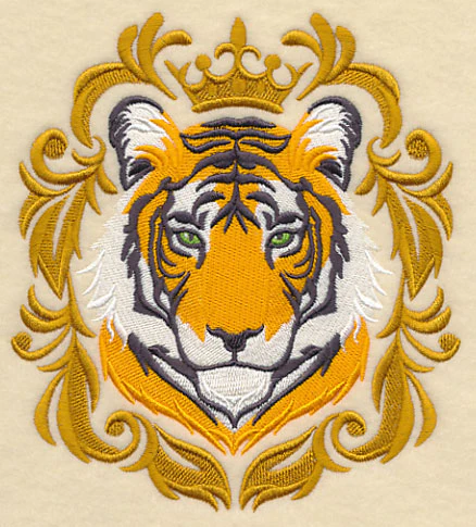 Tiger with Baroque Crown and Frame - Image 2