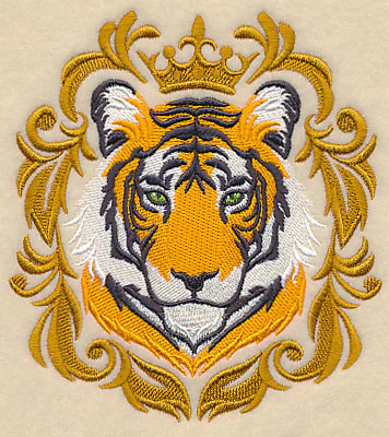 Tiger with Baroque Crown and Frame - Image 3