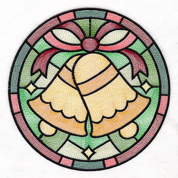 'Tis the Season Stained Glass Circle - Bells - Image 2