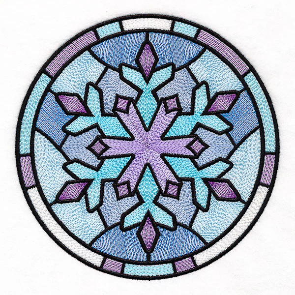 'Tis the Season Stained Glass Circle - Snowflake - Image 3