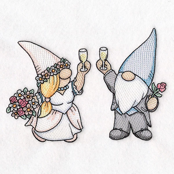 Toasting Bride and Groom Gnomes - Image 3
