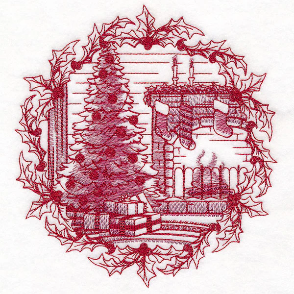 Toile a Goodnight Christmas Scene Etching - Image 2