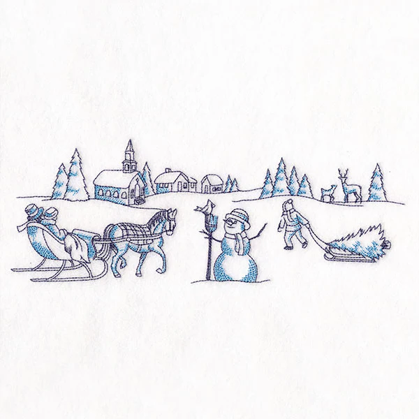 Toile Christmas Border - Image 2