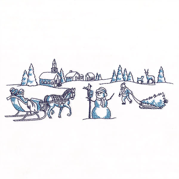Toile Christmas Border - Image 4