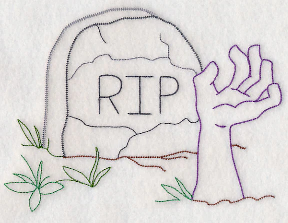 Tombstone with Zombie Hand (Vintage) - Image 2