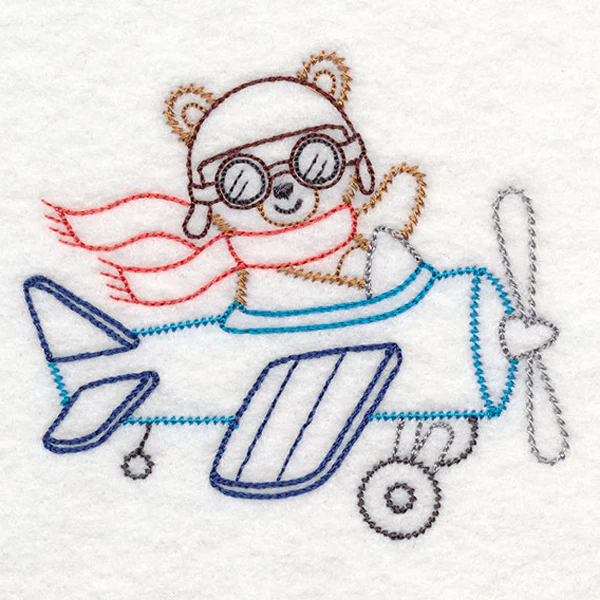 Traveling Teddy Bear - Airplane (Vintage) - Image 2