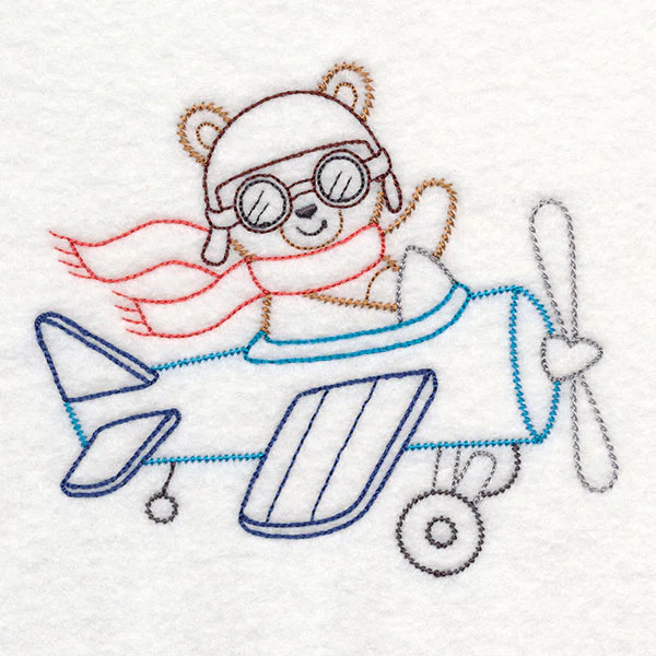 Traveling Teddy Bear - Airplane (Vintage) - Image 3