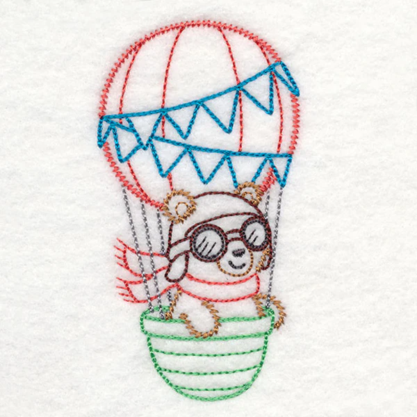 Traveling Teddy Bear - Hot Air Balloon (Vintage) - Image 2