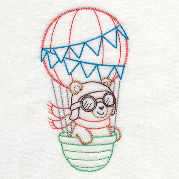 Traveling Teddy Bear - Hot Air Balloon (Vintage) - Image 3