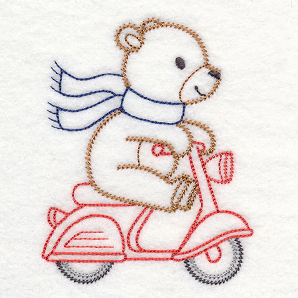 Traveling Teddy Bear - Scooter (Vintage) - Image 2