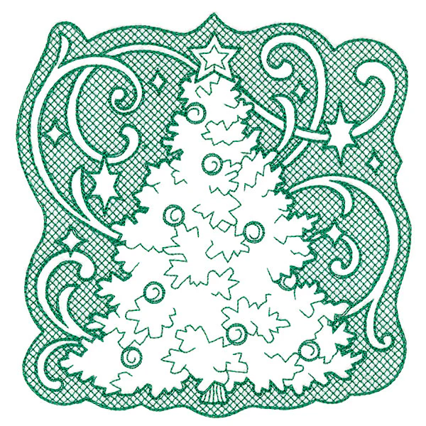 Tree of Christmas Square (Trapunto) - Image 3