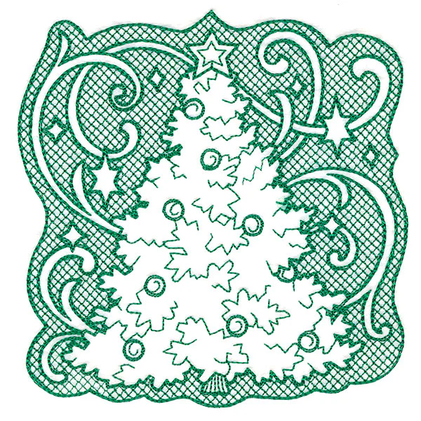 Tree of Christmas Square (Trapunto) - Image 4