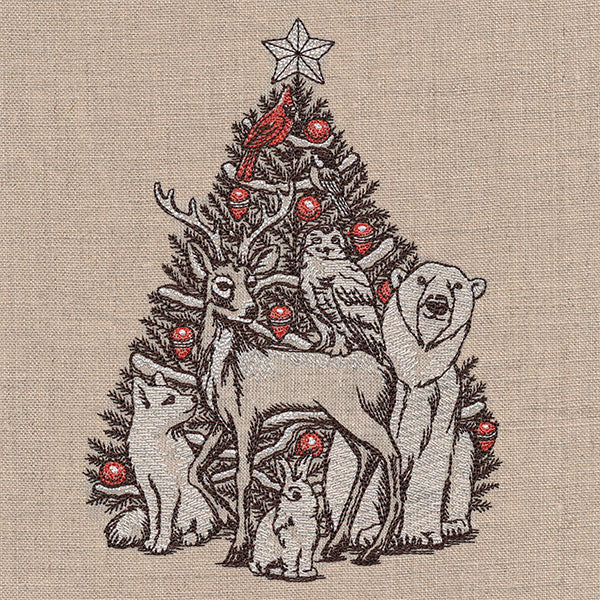 Trim the Christmas Tree North Pole Animals Etching - Image 3