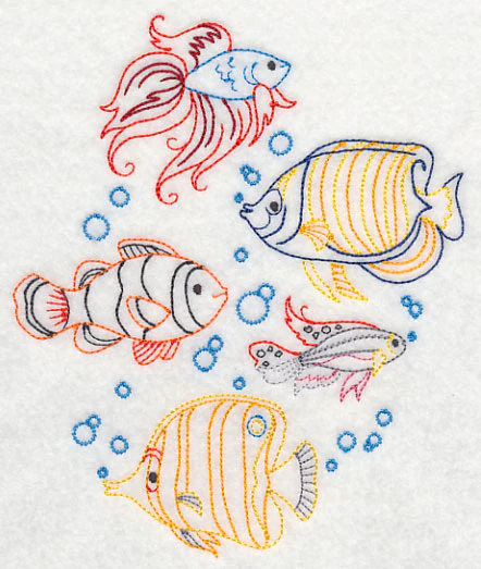 Tropical Fish Collage (Vintage) - Image 2