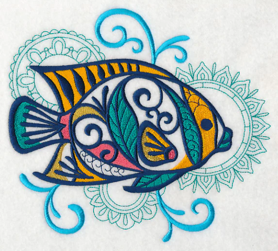 Tropical Fish with Mehndi Echo