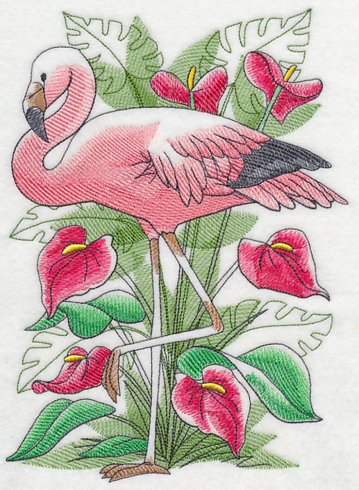 Tropical Flamingo Sketch - Image 4