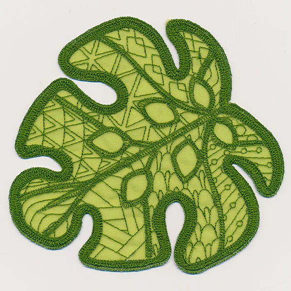 Tropical Leaf Organza Accent (In-the-Hoop) - Image 4
