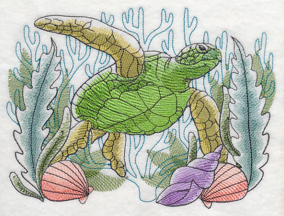 Tropical Sea Turtle Sketch - Image 2