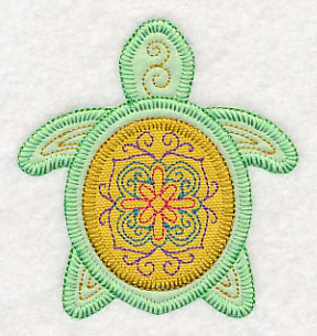 Tropical Turtle 1 (Heirloom Applique) - Image 3