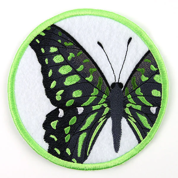 True Beauty Butterfly Coaster - Green Spotted Triangle (In-the-Hoop) - Image 3