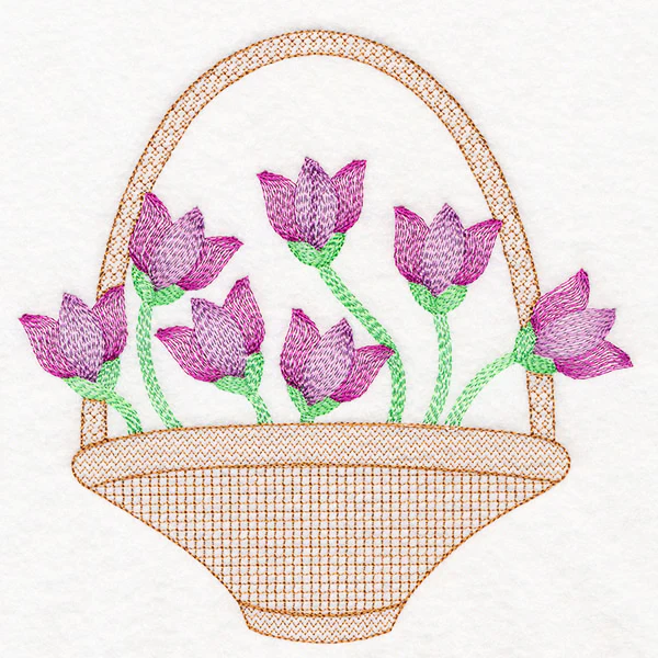 Truly Tulips Flower Basket - Image 2