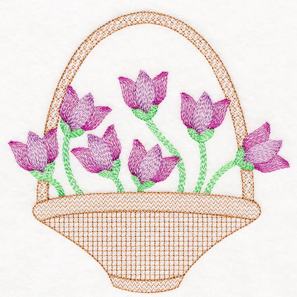 Truly Tulips Flower Basket - Image 3