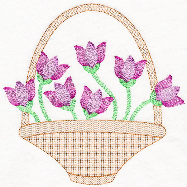 Truly Tulips Flower Basket - Image 6