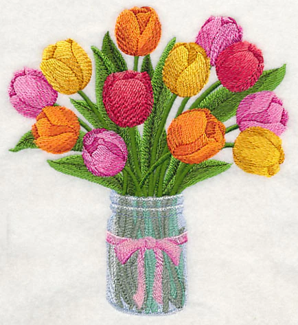 Tulips in Mason Jar - Image 2