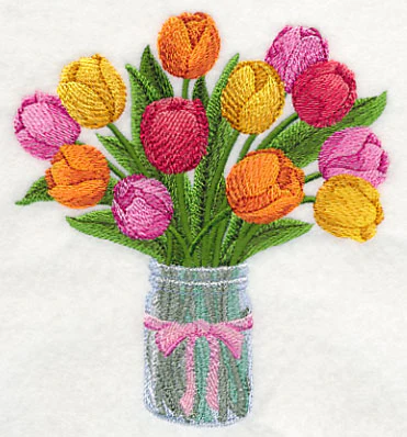 Tulips in Mason Jar - Image 3