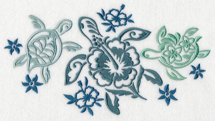 Turtle Trio with Flower Shells - Image 2