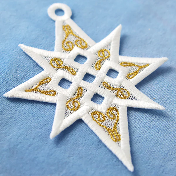 Twinkling Star of Bethlehem Ornament (Lace) - Image 4